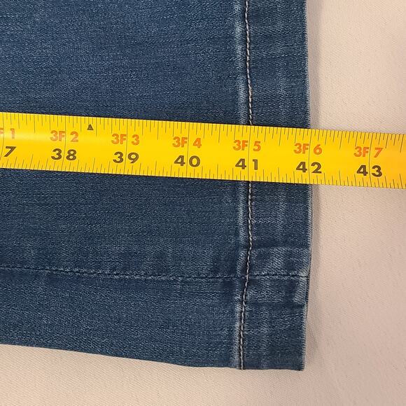 Womens American Eagle Super High-Rise Flare Button Fly Jeans Size 12 Blue - Picture 13 of 16